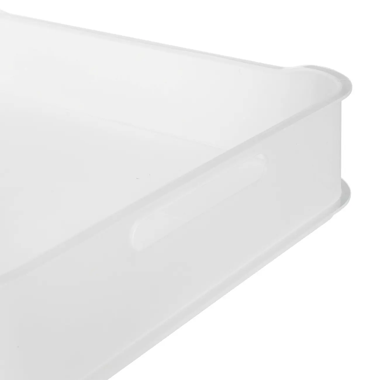 CESTO 38 CM X 31 CM X 8 CM GREAT - BRANCO TRANSLUCIDO - Foto 4