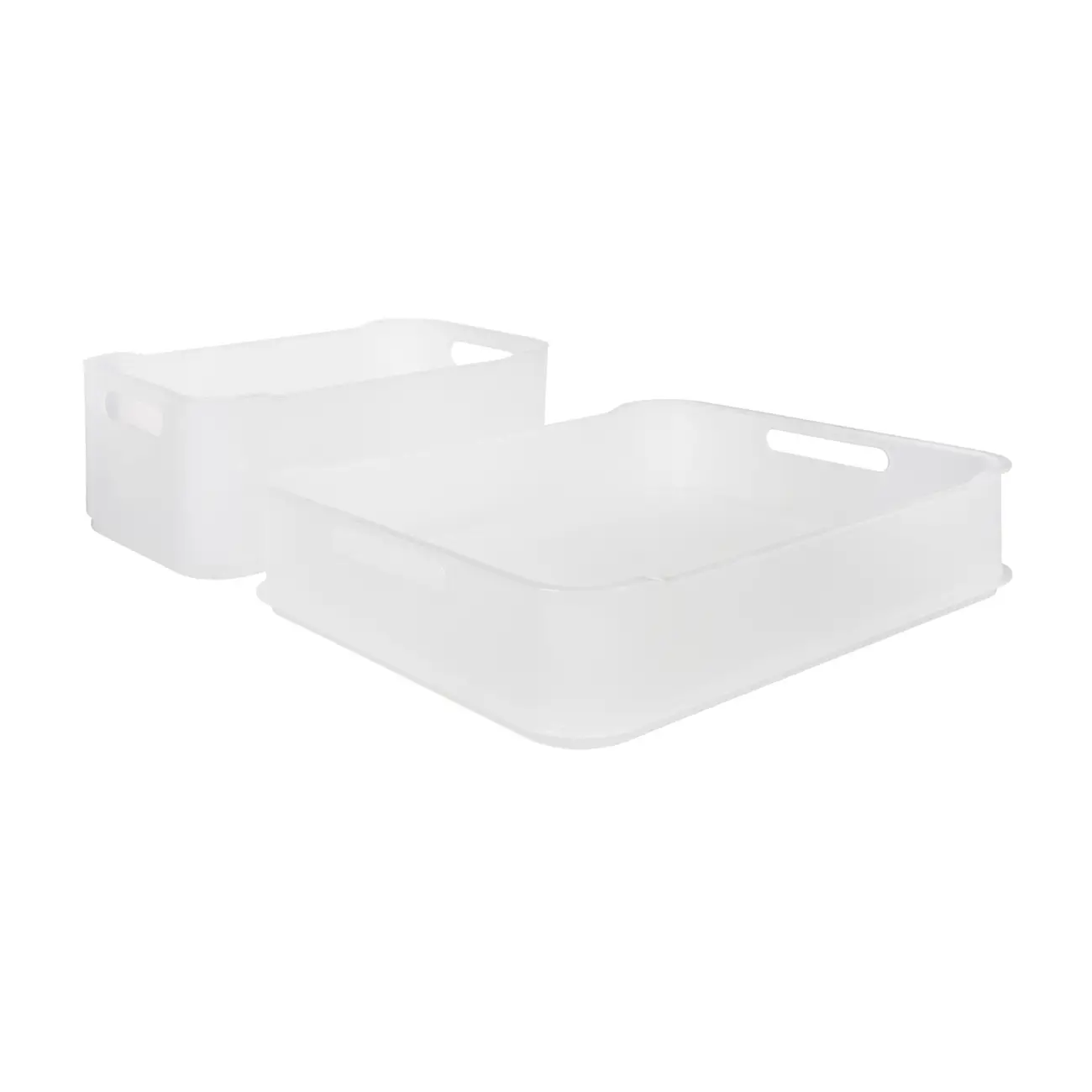 CESTO 38 CM X 31 CM X 8 CM GREAT - BRANCO TRANSLUCIDO - Foto 5