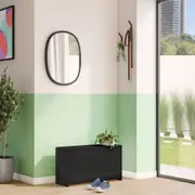 SAPATEIRA EMPILHÁVEL 1 PORTA BASCULANTE BOOZ - PRETO - Foto 6