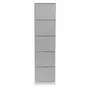 SAPATEIRA PISO/PAREDE 5 PORTAS BASCULANTES FAMILY THIN MIRROR - BRANCO/PRATA - Foto 1