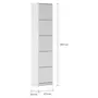 SAPATEIRA PISO/PAREDE 5 PORTAS BASCULANTES FAMILY THIN MIRROR - BRANCO/PRATA - Foto 2