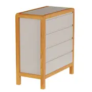 CÔMODA 4 GAVETAS 90 CM X 45 CM KANT - CAMELO/AMÊNDOA - Foto 16