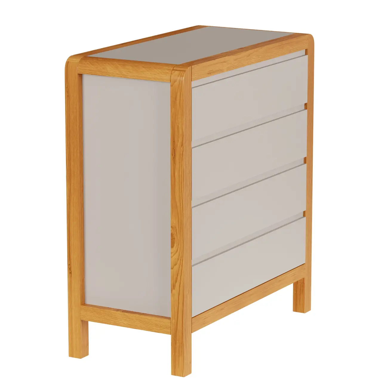 CÔMODA 4 GAVETAS 90 CM X 45 CM KANT - CAMELO/AMÊNDOA - Foto 16