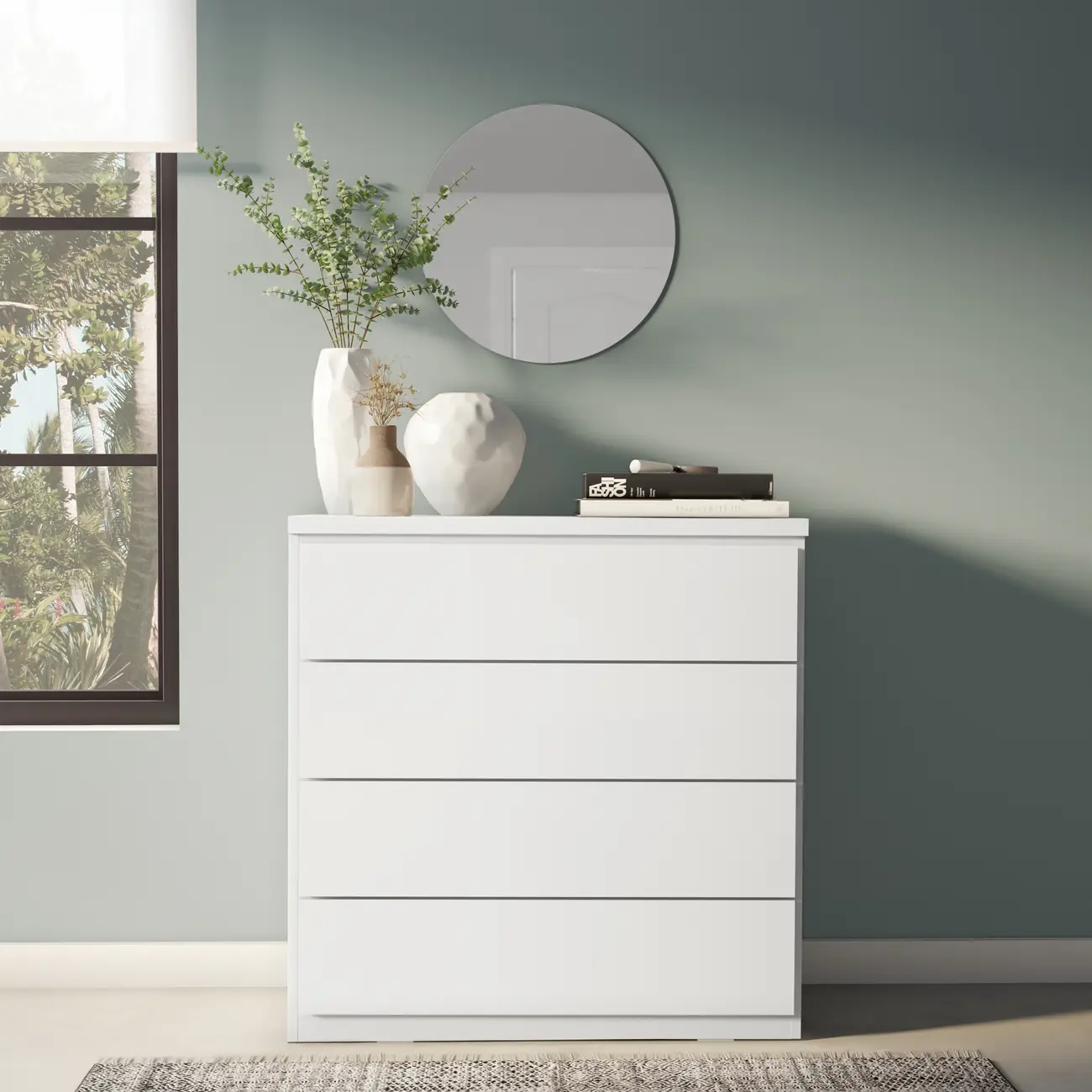 CÔMODA 4 GAVETAS 90 CM X 45 CM MINCE - BRANCO - Foto 8