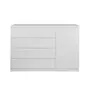 BRANCO - CÔMODA 4 GAVETAS/1 PORTA 1,35M X 45 CM MINCE