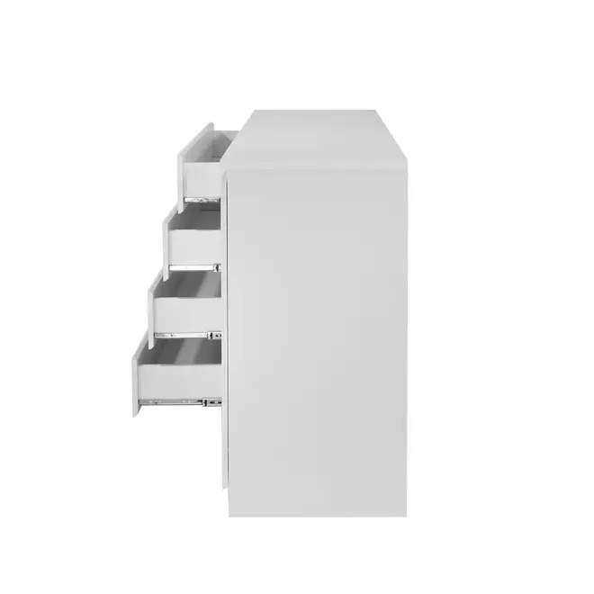CÔMODA 4 GAVETAS/1 PORTA 1,35M X 45 CM MINCE - BRANCO - Foto 4