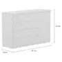 CÔMODA 4 GAVETAS/1 PORTA 1,35M X 45 CM MINCE - BRANCO - Foto 6