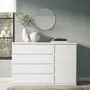 CÔMODA 4 GAVETAS/1 PORTA 1,35M X 45 CM MINCE - BRANCO - Foto 7