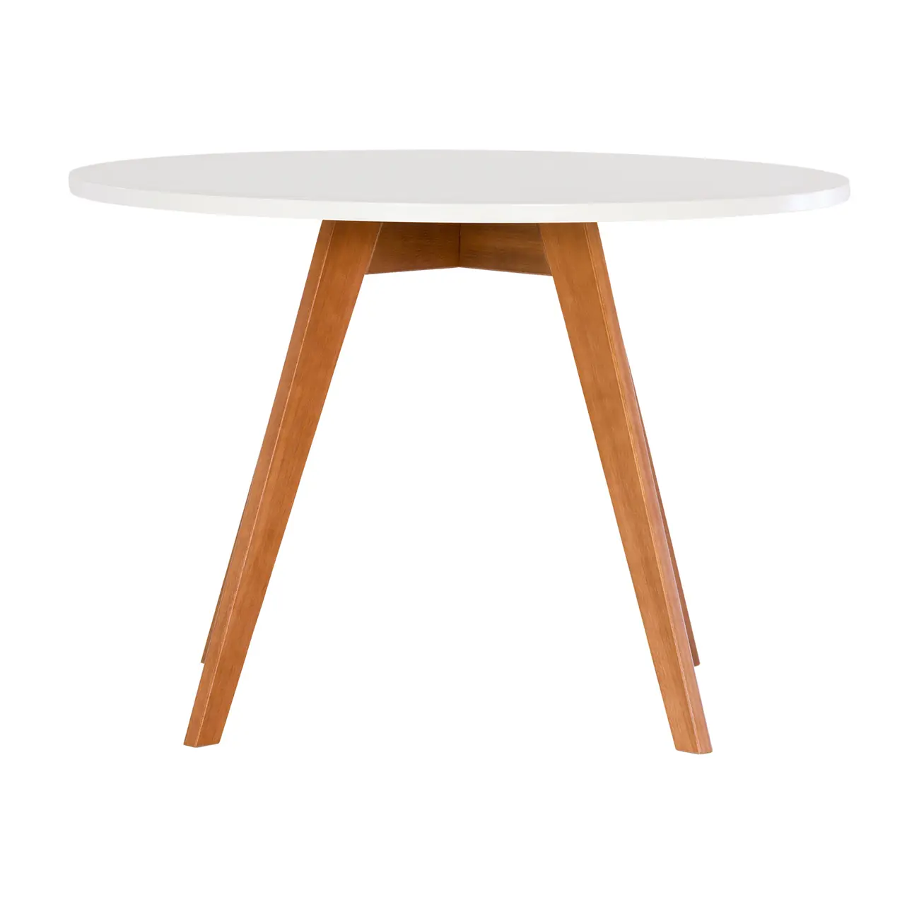 MESA DE JANTAR REDONDA 1,10 M TAVE - NOZES/BRANCO - Foto 1