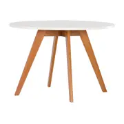 MESA DE JANTAR REDONDA 1,10 M TAVE - NOZES/BRANCO - Foto 2