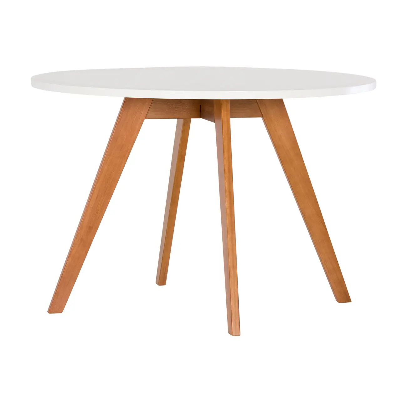 MESA DE JANTAR REDONDA 1,10 M TAVE - NOZES/BRANCO - Foto 2