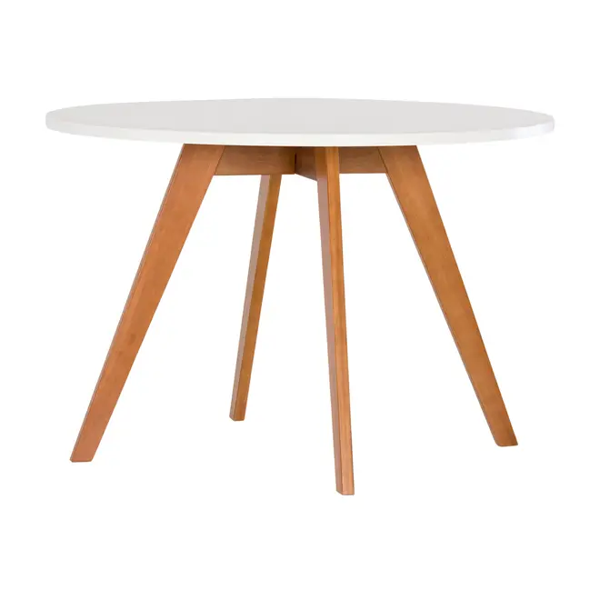 MESA DE JANTAR REDONDA 1,10 M TAVE - NOZES/BRANCO - Foto 2