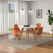 MESA DE JANTAR REDONDA 1,10 M TAVE - NOZES/BRANCO - Foto 9