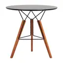 NOZES/PRETO - MESA REDONDA 80 CM OVNI