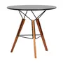MESA REDONDA 80 CM OVNI - NOZES/PRETO - Foto 2