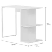 ESCRIVANINHA 90 CM X 45 CM SIMPLE - BRANCO/BRANCO - Foto 2