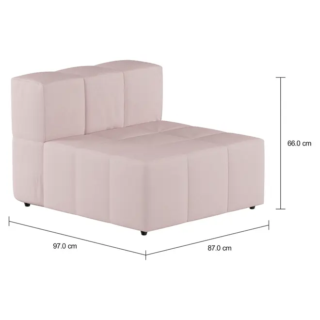 SOFÁ MODULAR 1 LUGAR SOFO - MIXY QUARTZO ROSA - Foto 2