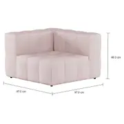 SOFÁ DE CANTO MODULAR SOFO - MIXY QUARTZO ROSA - Foto 2