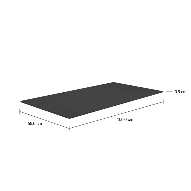 TAMPO DE VIDRO MESA 1 M X 55 CM STILT - PRETO - Foto 2
