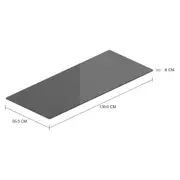 TAMPO DE VIDRO MESA 1,30 M X 55 CM STILT - PRETO - Foto 2