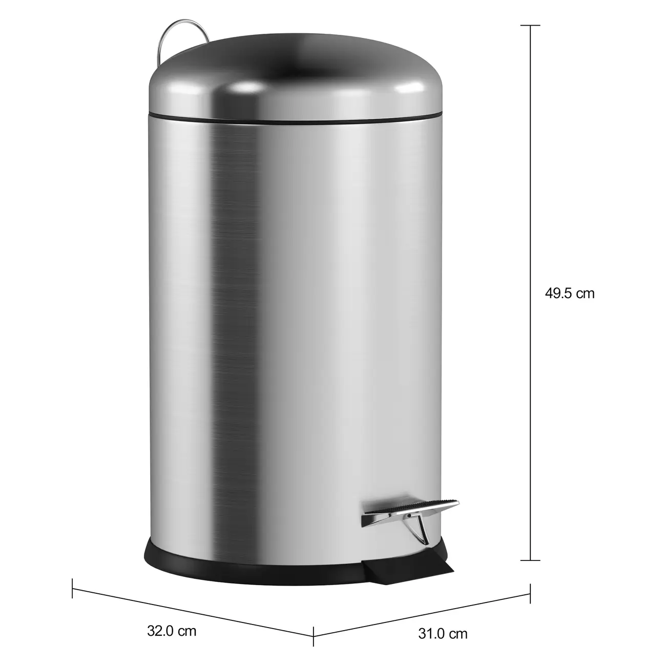LIXEIRA COM PEDAL 20 L BRIXTON - INOX - Foto 2