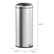 LIXEIRA COM PEDAL 30 L BRIXTON - INOX - Foto 4