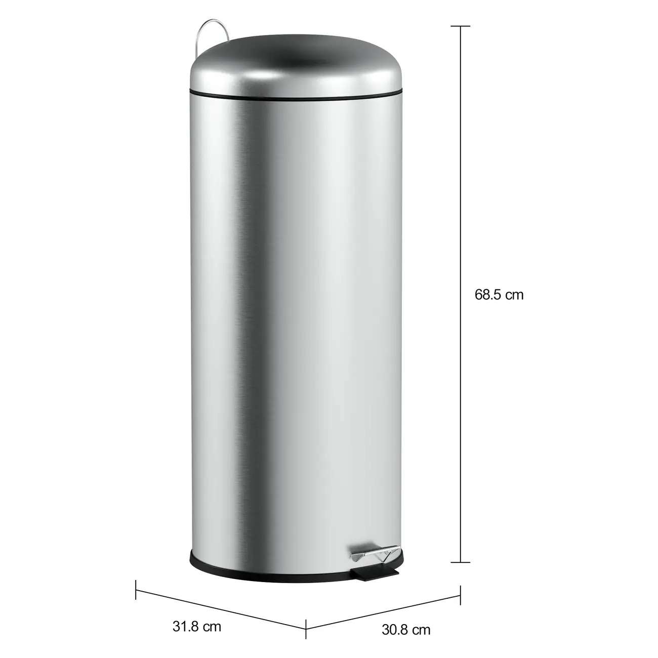 LIXEIRA COM PEDAL 30 L BRIXTON - INOX - Foto 4