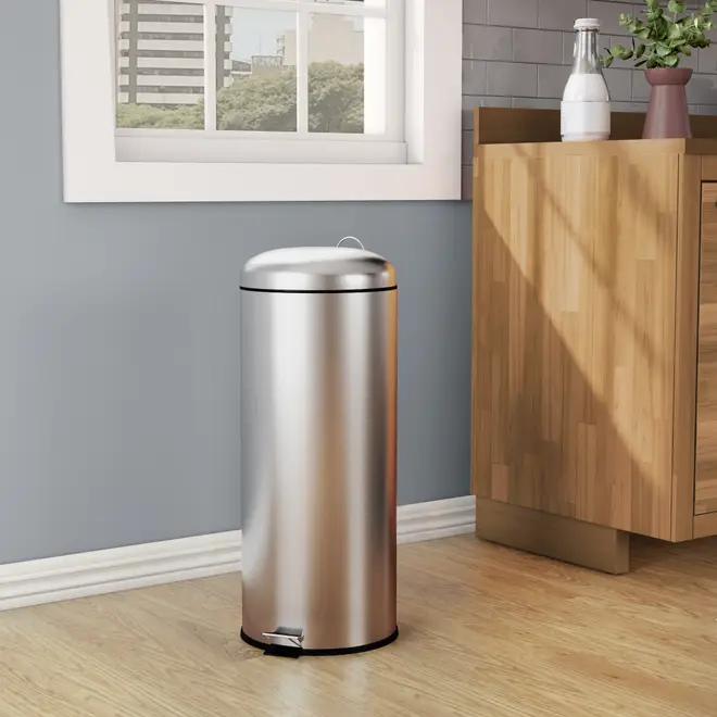 LIXEIRA COM PEDAL 30 L BRIXTON - INOX - Foto 5