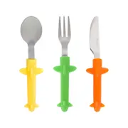 JOGO TALHERES 3 PEÇAS AIRPLANE - INOX/CORES CALEIDOCOLOR - Foto 1