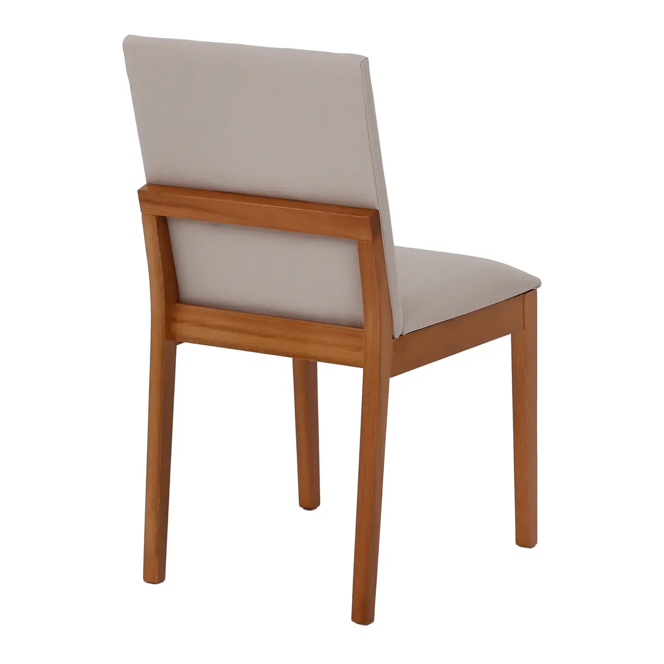 CADEIRA DE JANTAR FRAME - BEGE/NOZES - Foto 4