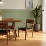 CADEIRA DE JANTAR COM BRAÇOS TANGO - NOZES/PRETO - Foto 9