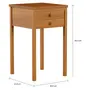 MESA DE CABECEIRA 2 GAVETAS MODEL - AMÊNDOA - Foto 4
