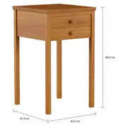 MESA DE CABECEIRA 2 GAVETAS MODEL - AMÊNDOA - Foto 4
