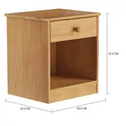MESA DE CABECEIRA 1 GAVETA TIMBER - AMÊNDOA - Foto 2