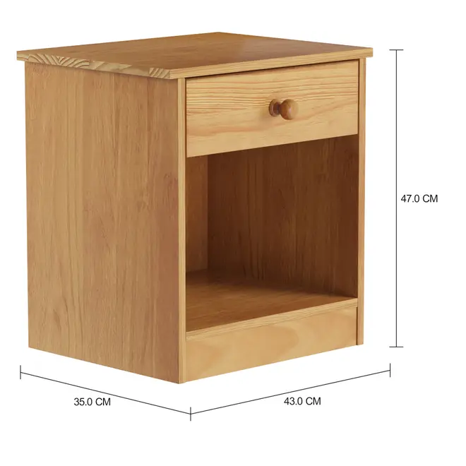 MESA DE CABECEIRA 1 GAVETA TIMBER - AMÊNDOA - Foto 2