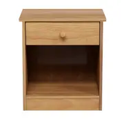 MESA DE CABECEIRA 1 GAVETA TIMBER - AMÊNDOA - Foto 1