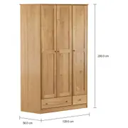 GUARDA-ROUPA DE SOLTEIRO 3 PORTAS/2 GAVETAS TIMBER - AMÊNDOA - Foto 14