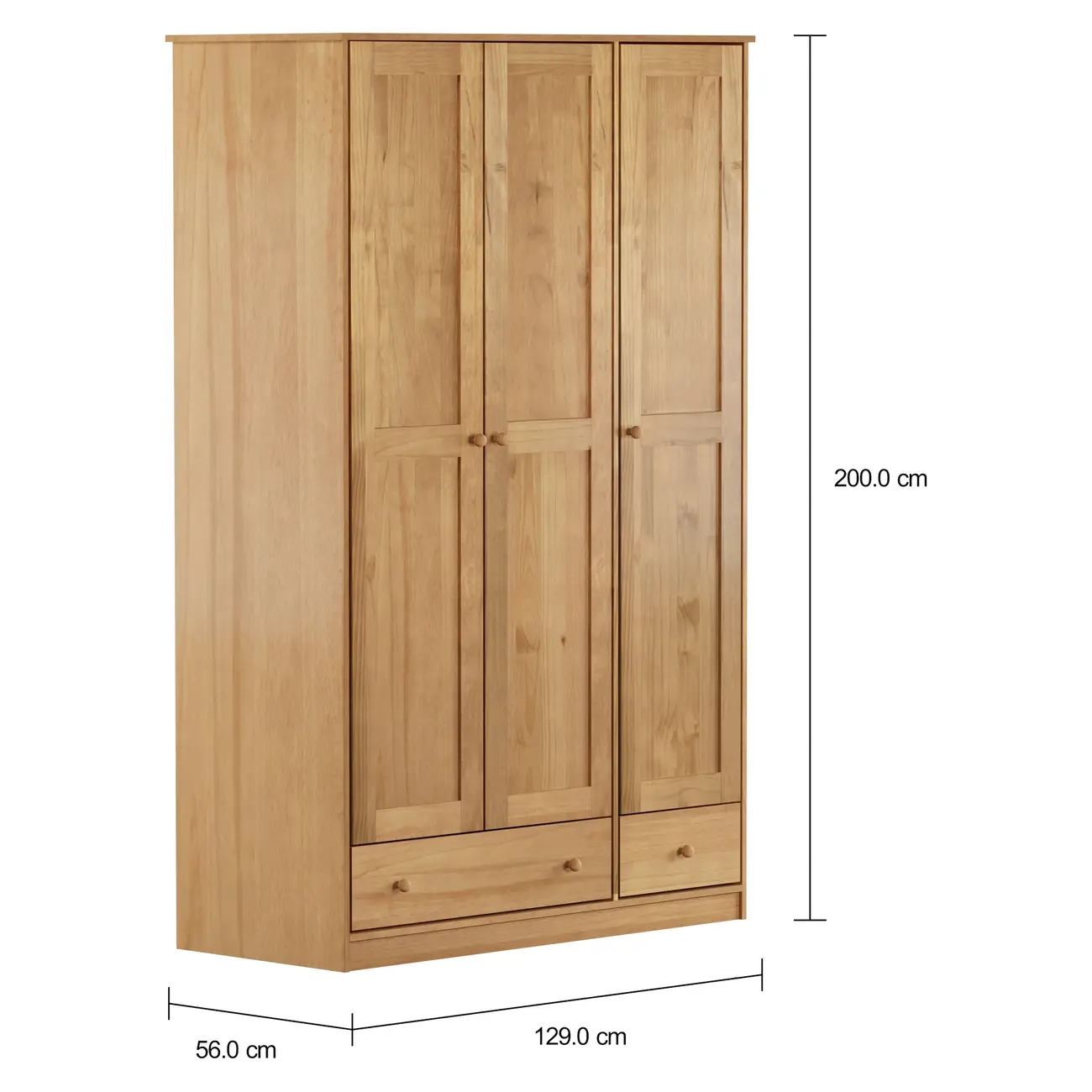 GUARDA-ROUPA DE SOLTEIRO 3 PORTAS/2 GAVETAS TIMBER - AMÊNDOA - Foto 14