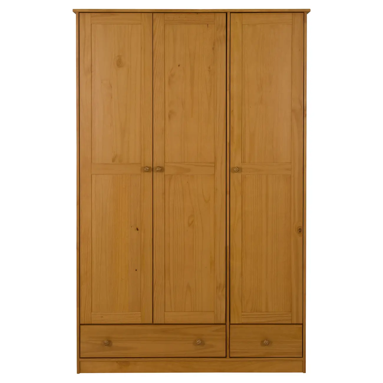 GUARDA-ROUPA DE SOLTEIRO 3 PORTAS/2 GAVETAS TIMBER - AMÊNDOA - Foto 1