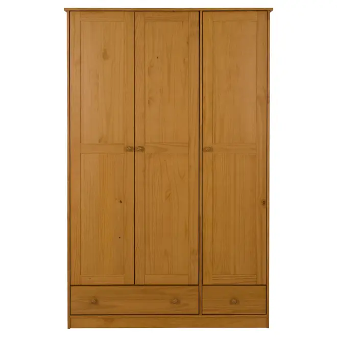 GUARDA-ROUPA DE SOLTEIRO 3 PORTAS/2 GAVETAS TIMBER - AMÊNDOA - Foto 1