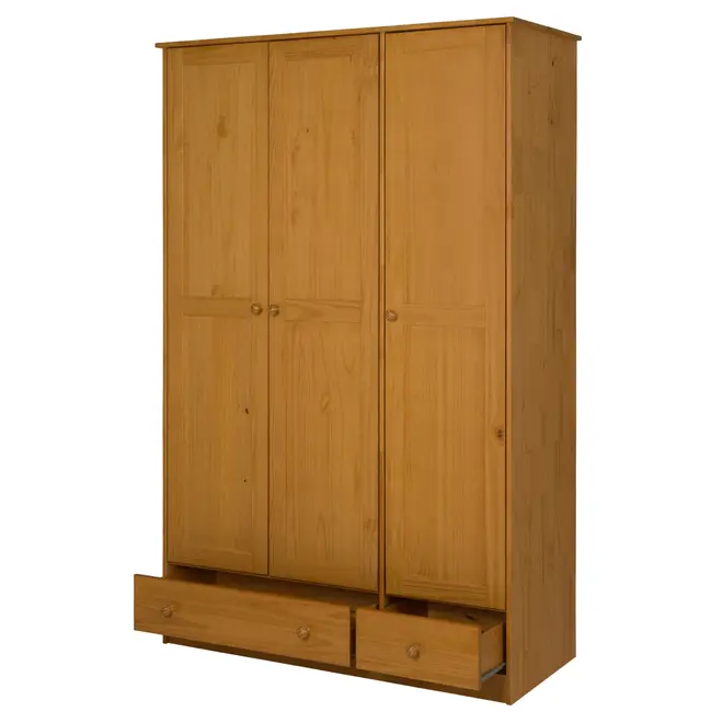 GUARDA-ROUPA DE SOLTEIRO 3 PORTAS/2 GAVETAS TIMBER - AMÊNDOA - Foto 2