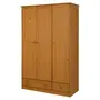 GUARDA-ROUPA DE SOLTEIRO 3 PORTAS/2 GAVETAS TIMBER - AMÊNDOA - Foto 3