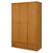 GUARDA-ROUPA DE SOLTEIRO 3 PORTAS/2 GAVETAS TIMBER - AMÊNDOA - Foto 3