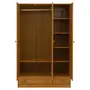 GUARDA-ROUPA DE SOLTEIRO 3 PORTAS/2 GAVETAS TIMBER - AMÊNDOA - Foto 4