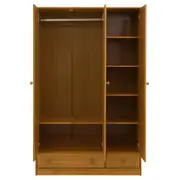 GUARDA-ROUPA DE SOLTEIRO 3 PORTAS/2 GAVETAS TIMBER - AMÊNDOA - Foto 4