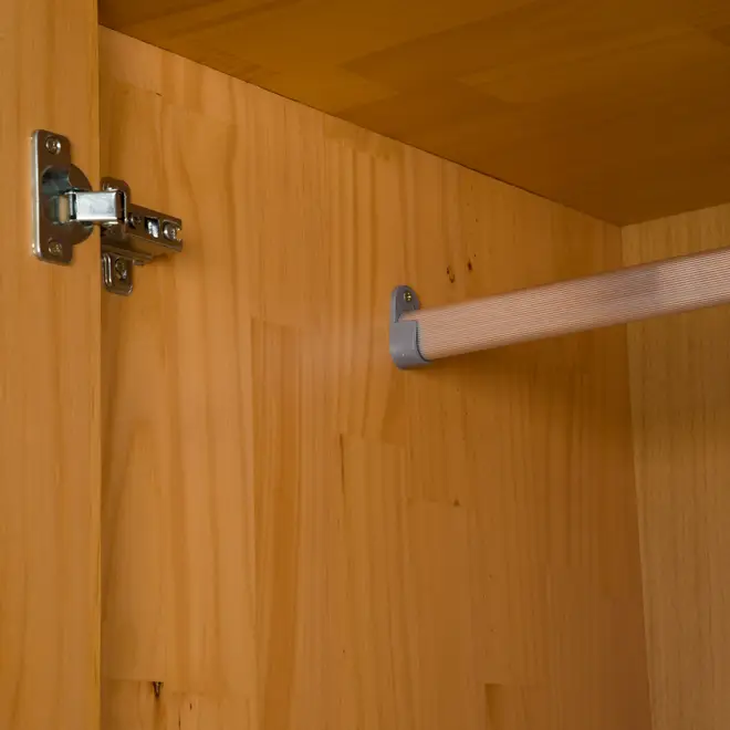 GUARDA-ROUPA DE SOLTEIRO 3 PORTAS/2 GAVETAS TIMBER - AMÊNDOA - Foto 9