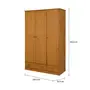 GUARDA-ROUPA DE SOLTEIRO 3 PORTAS/2 GAVETAS TIMBER - AMÊNDOA - Foto 13