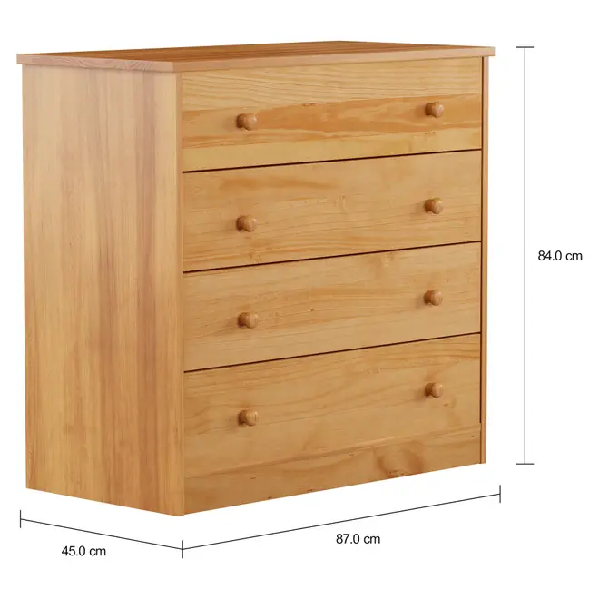 CÔMODA 4 GAVETAS 87 CM X 43 CM TIMBER - AMÊNDOA - Foto 22