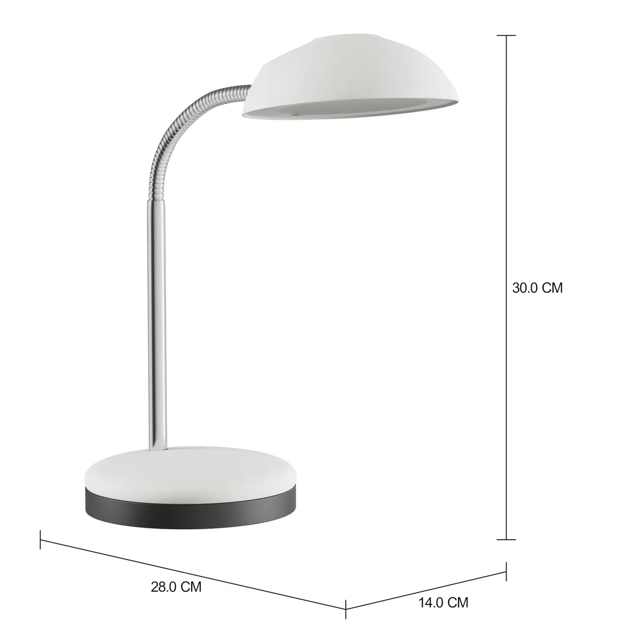 LUMINÁRIA DE MESA ALIEN - BRANCO/CROMADO - Foto 2