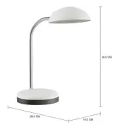 LUMINÁRIA DE MESA ALIEN - BRANCO/CROMADO - Foto 2